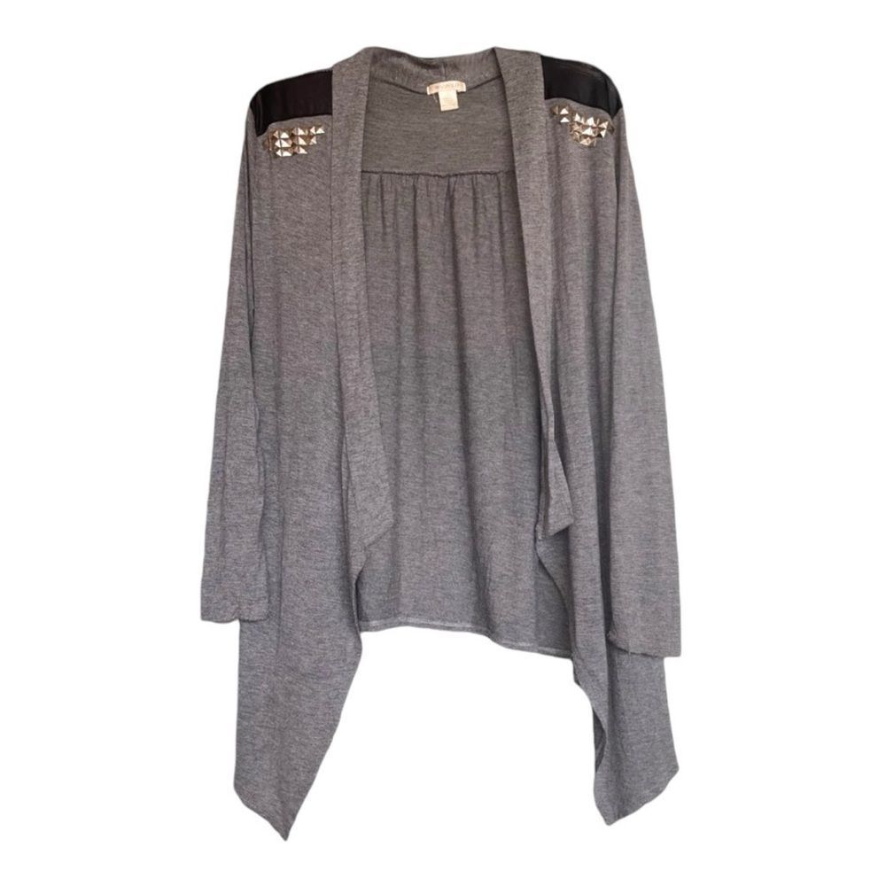 Bozzolo Women’s Studded Shoulder Open Cardigan | Size XL
